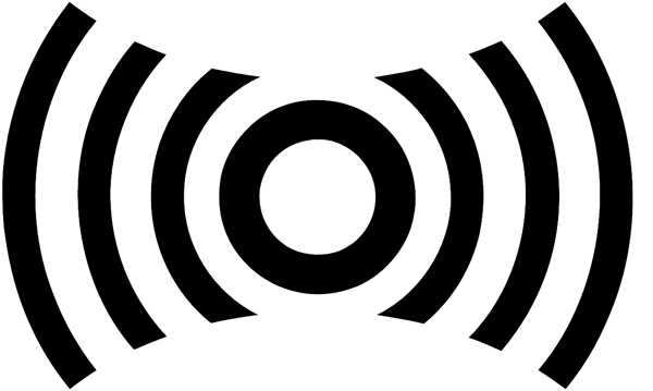 Noise symbol vinyl sticker. Customize on line. Symbols and Pictograms 090-0222